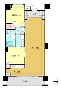 アールスタイルズ武蔵小杉WEST【8階】の間取り