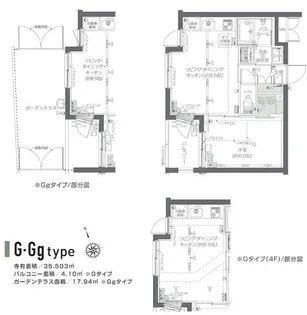 ZOOM新宿夏目坂【1階】の間取り