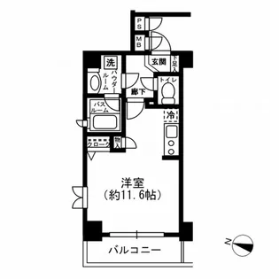 レジディア神田【5階】の間取り