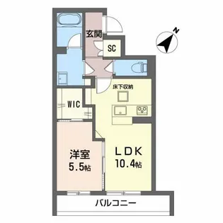 ベレオ黄金町【1階】の間取り