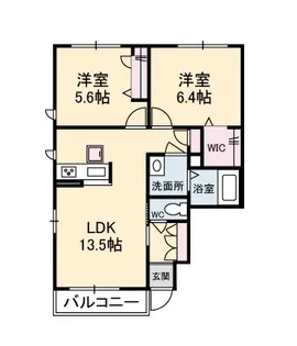 シャ一メゾン アミティエ A棟【1階】の間取り