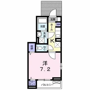 パークサイド仲田【1階】の間取り