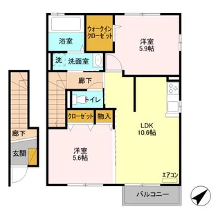レマックコーポ C【2階】の間取り