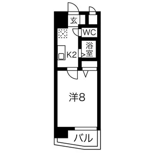ヒルズ新栄【6階】の間取り