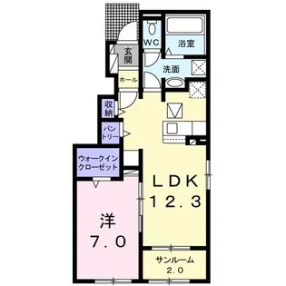 イリーデ吉長【1階】の間取り