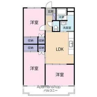 プラザオーキッド【1階】の間取り