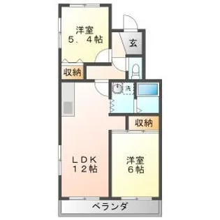 ハレルアナI【3階】の間取り