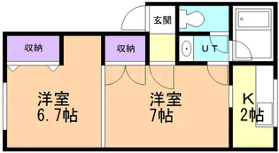 サンハイツルアラル1号館【1階】の間取り