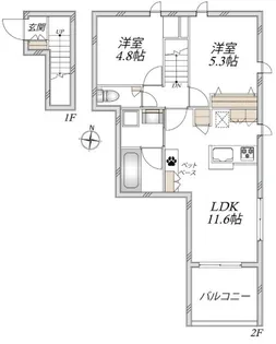 【新築☆旭化成ヘーベルメゾン】マリスタ大門【2階】の間取り