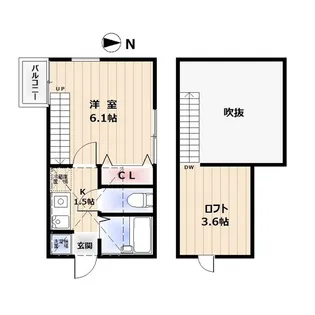 カーサベルデ中野【2階】の間取り