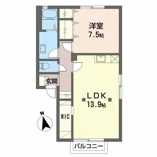 グレイスヤマヨシE【1階】の間取り