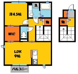 チェーロステラートB【2階】の間取り