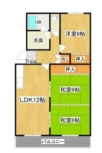 リバーコート大産【4階】の間取り