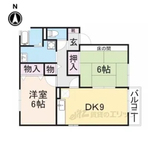 グリーンコート1【2階】の間取り