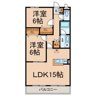 ハイツビオラ【2階】の間取り