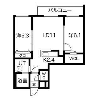 ブランシャールALAIN西町【3階】の間取り