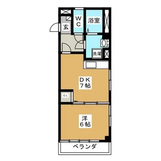 祐天寺ハイツ【6階】の間取り