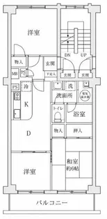 ルネ春日部【5階】の間取り