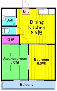 コーポリバーサイドII【2階】の間取り