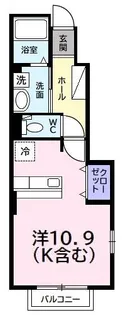レインボーレジデンスA【1階】の間取り