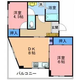 ヴィラ鹿島台【4階】の間取り
