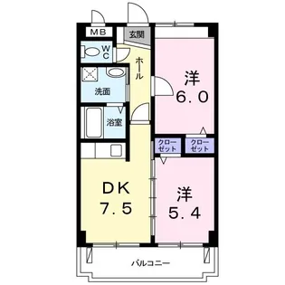 バーム ハピネス【2階】の間取り