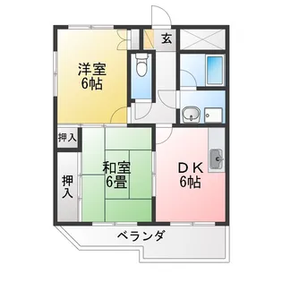 源氏マンション【6階】の間取り