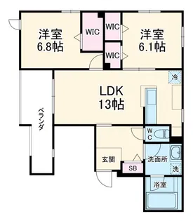 仮)山門町ヘーベルハウス【3階】の間取り