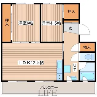 ビレッジハウス東月寒3号棟【1階】の間取り