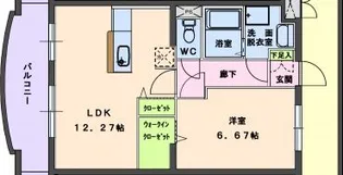 ベルフラワー五番館【3階】の間取り