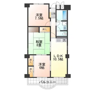 舞子台サニーハイツ【3階】の間取り