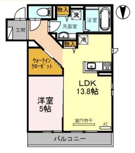 セジュールがもよん【2階】の間取り