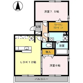 シェーン ヴェルデ B【3階】の間取り