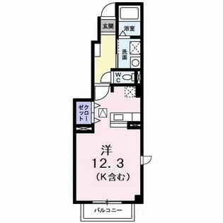 デュエル ミサキC【1階】の間取り
