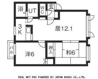 北海道札幌市南区川沿十条3【アパート】の間取り