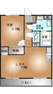 栃木県宇都宮市東峰町【マンション】の間取り