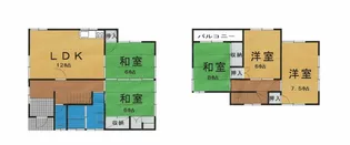 広島県安芸高田市吉田町吉田【一戸建】の間取り