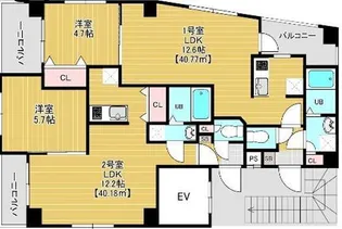 メゾン ド シエルVIII【9階】の間取り