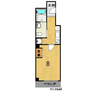 フラッティK&S千本寺之内【4階】の間取り