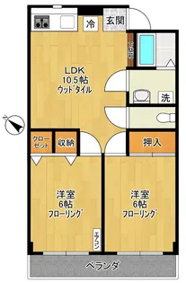 サンハイツフジ【3階】の間取り