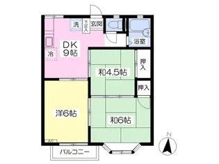 タウンハウスヴィラA【2階】の間取り
