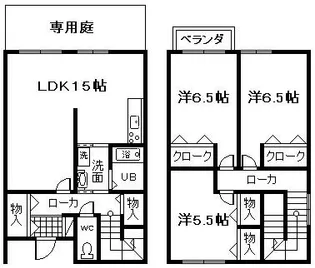 大阪府岸和田市尾生町3【一戸建】の間取り
