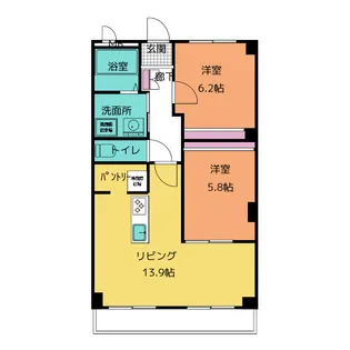 ビバリーヒルズ【1階】の間取り