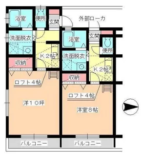 コーポ西土井II【2階】の間取り