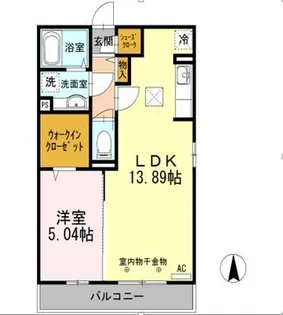 神奈川県藤沢市菖蒲沢【アパート】の間取り