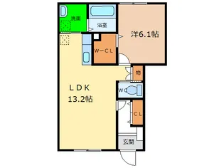 セントロイエル領家【1階】の間取り