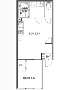 2LDKの間取り画像