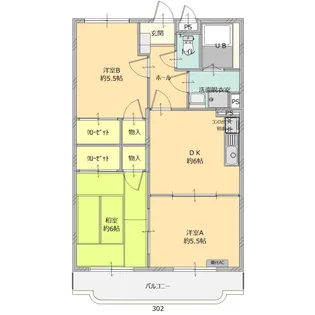 ハイドパーク【3階】の間取り