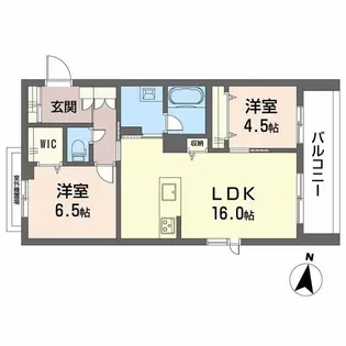 シャーメゾン壺川【3階】の間取り