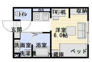 1Rの間取り画像